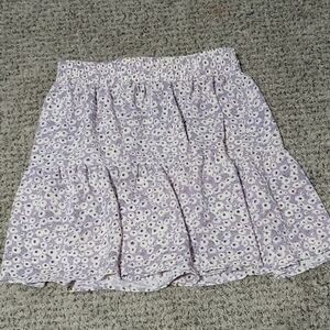 SHEIN Lavender Floral Midi Skirt